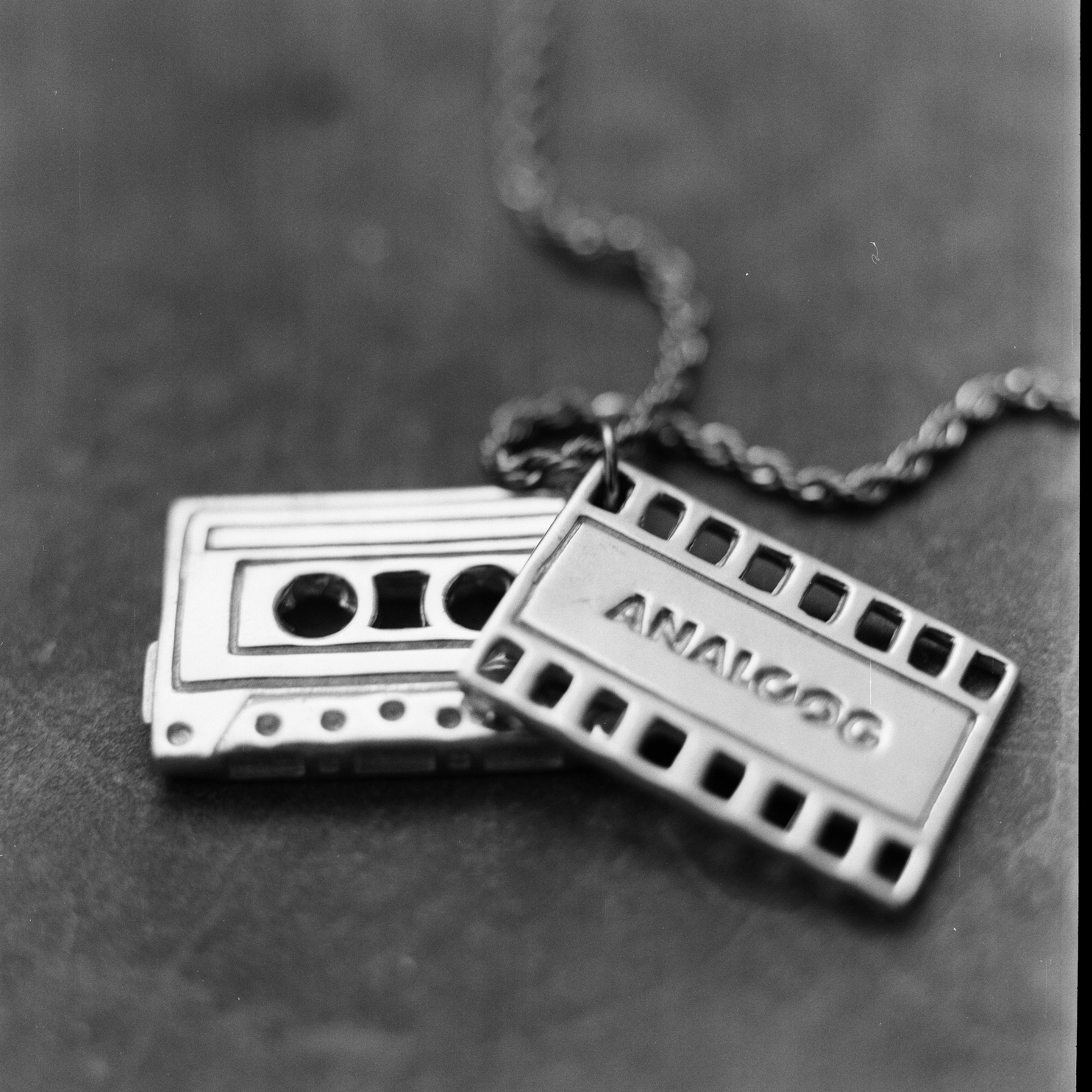 cassette & film pendant necklace