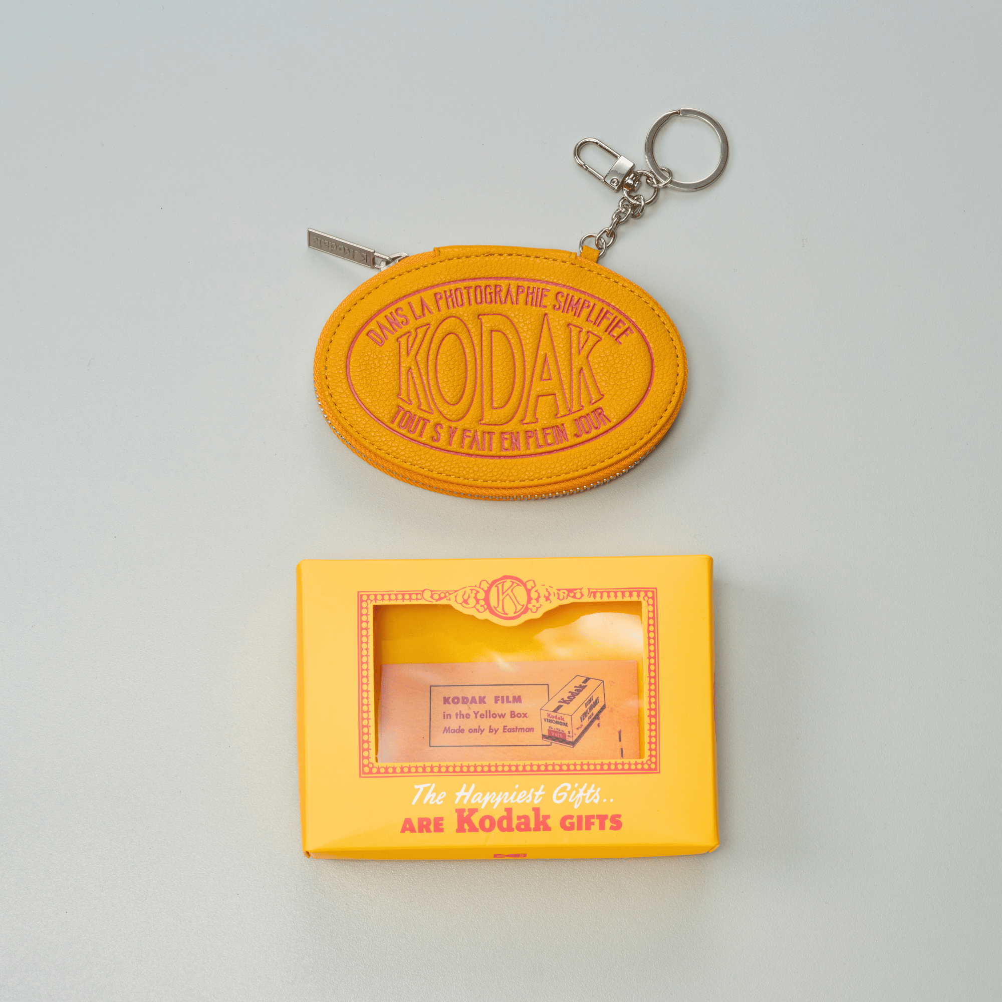 film pack mirror keyyring pouch yellow