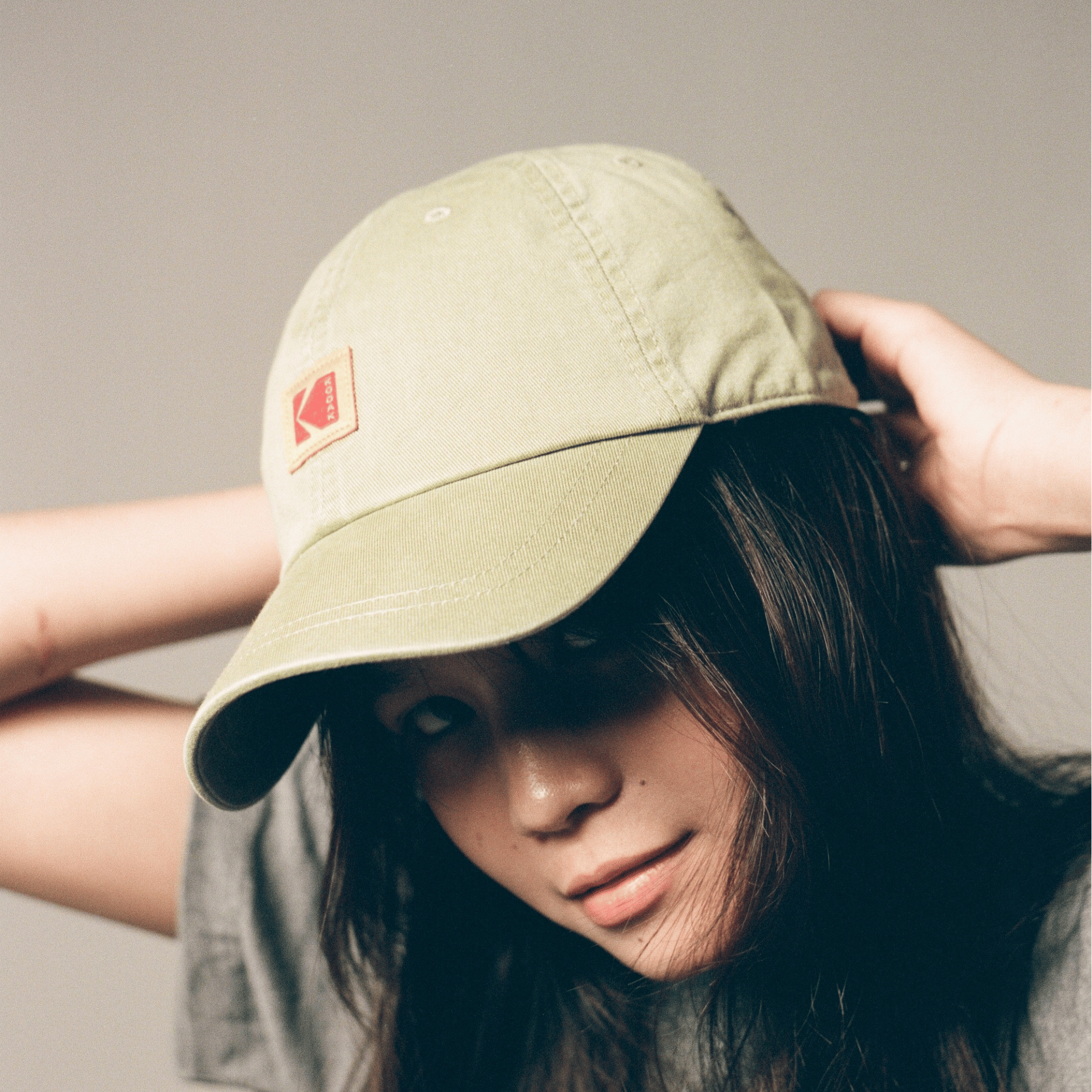 relaxed fit square logo ball cap green ppl 2