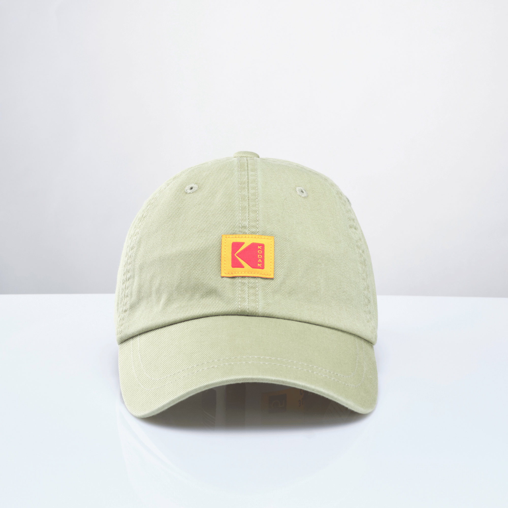 relaxed fit square logo ball cap green
