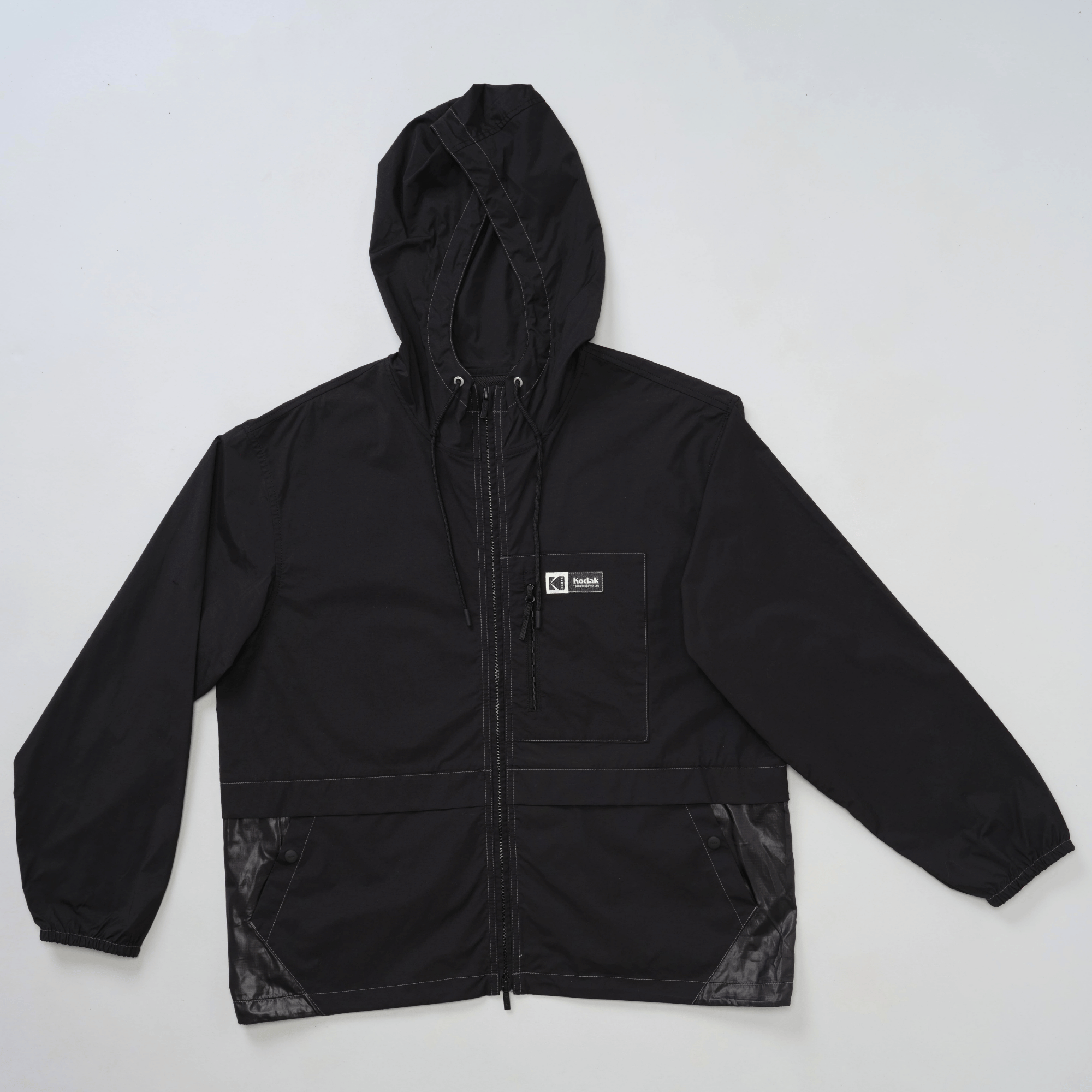 scenery color block jacket black