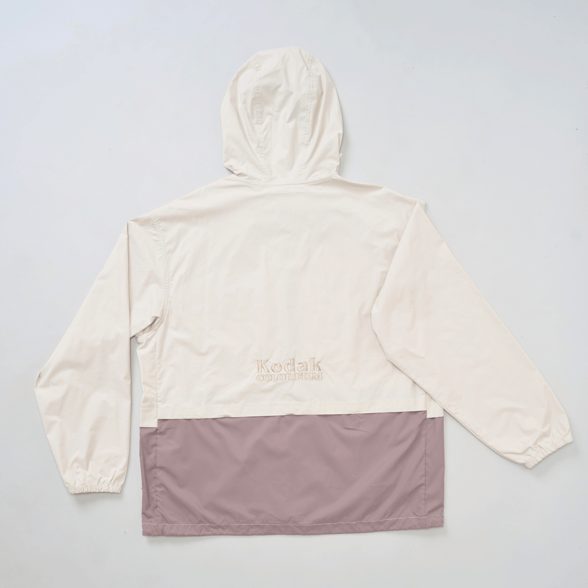 scenery color block jacket light gray back