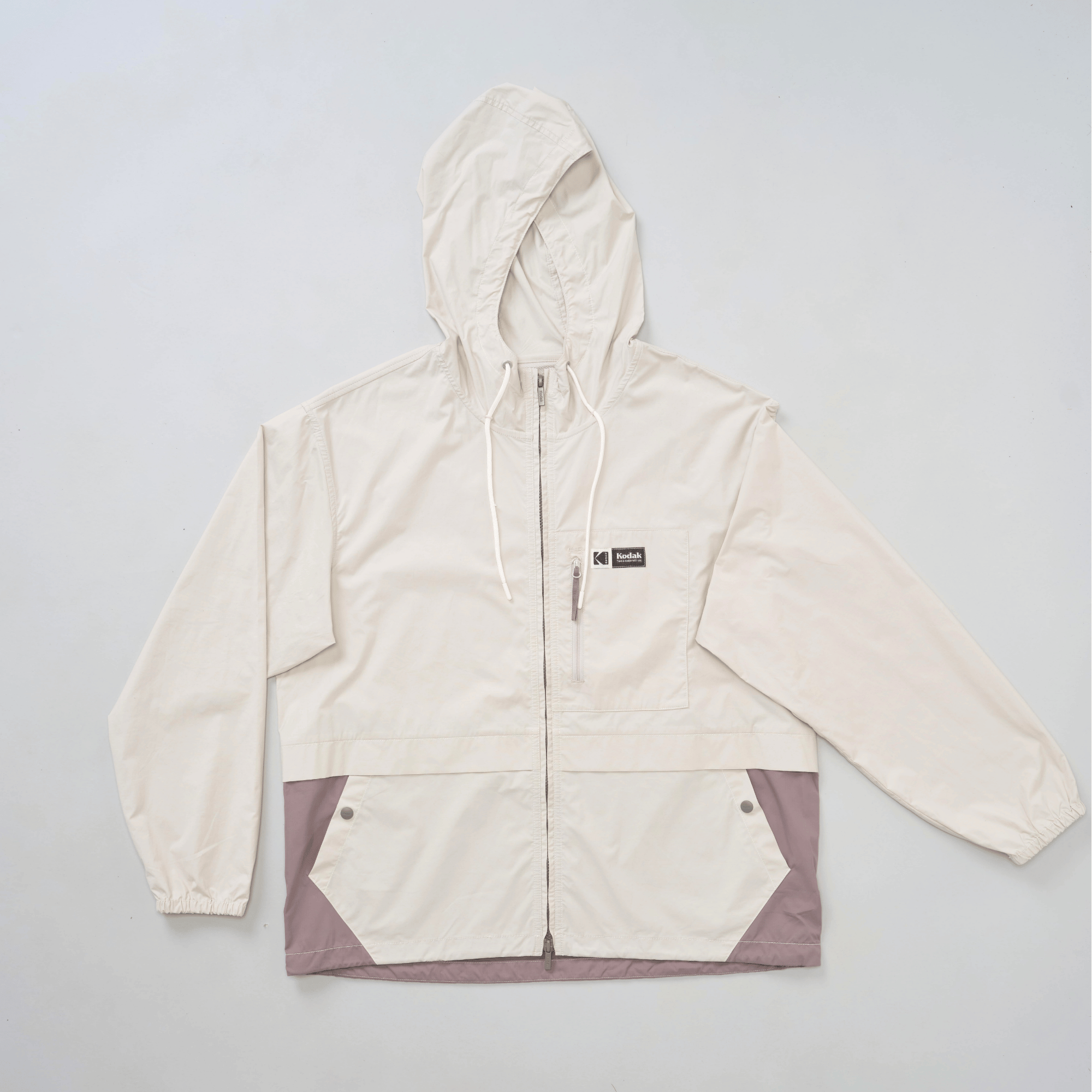 scenery color block jacket light gray front